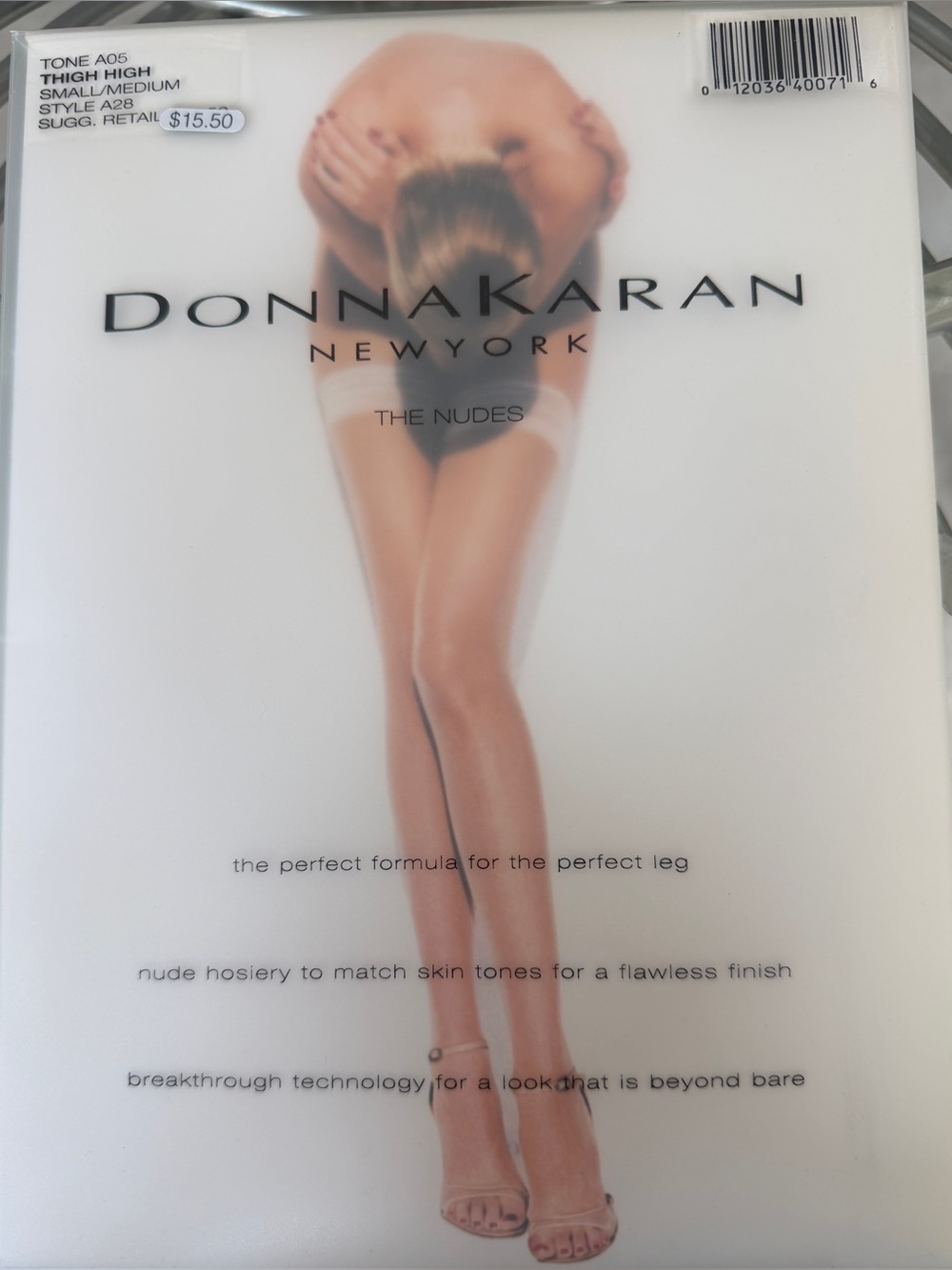 Donna Karan Sheer Nude Thigh High Hosiery in Size S/M Caramel Color A05